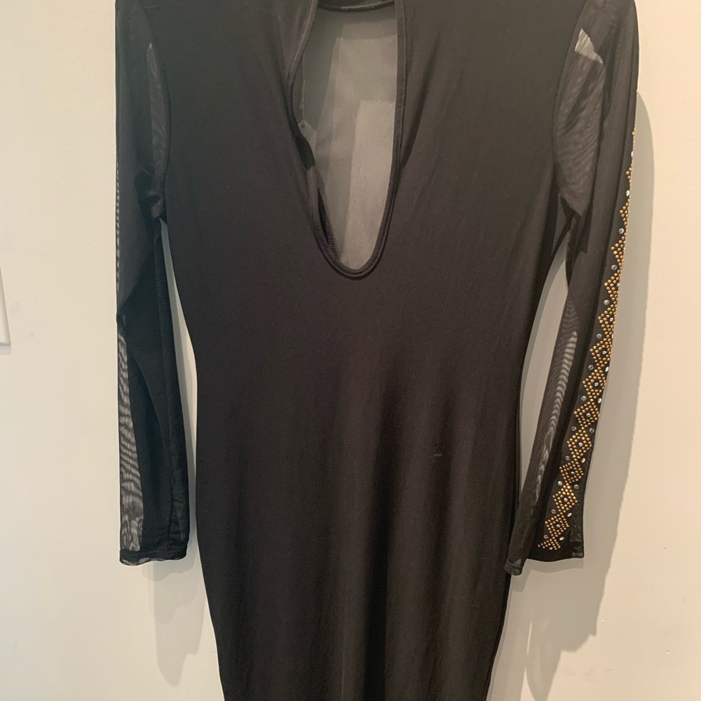 Black fitted dress